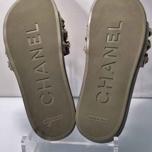 Chanel chain canvas slides - Picture 5 of 10